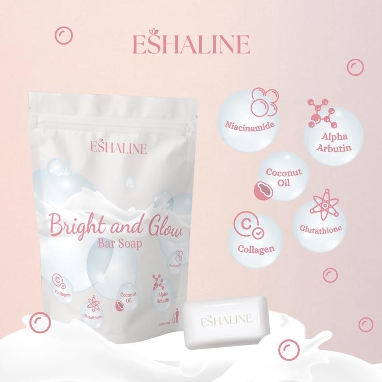 (BAYAR DITEMPAT) ESHALINE BRIGHT AND GLOW BAR SOAP | SABUN WHITENING | ESHALINE SOAP