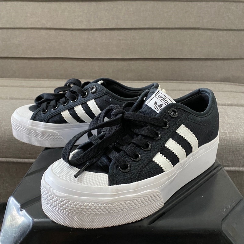 ADIDAS NIZZA PLATFORM WOMEN'S SNEAKERS - Black