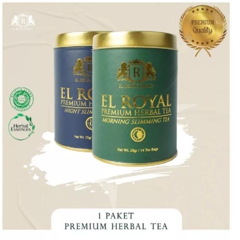 

DISKON !! El Royal Premium Tea / Teh Pelangsing Siang & Malam (1 paket) - BPOM 100% ORIGINAL [KODE 43]