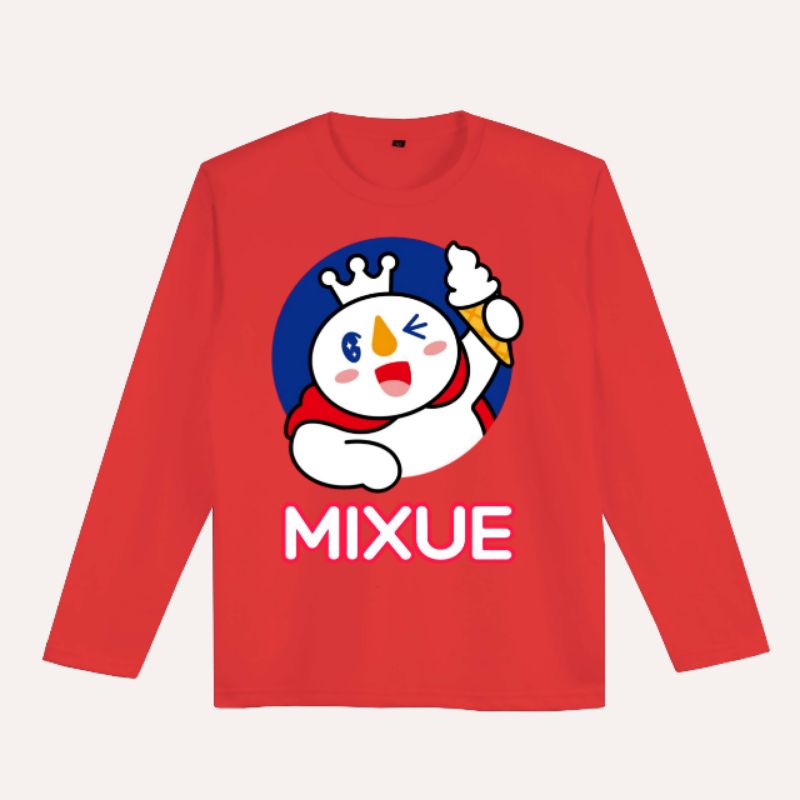 baju kaos anak mixue lengan panjang