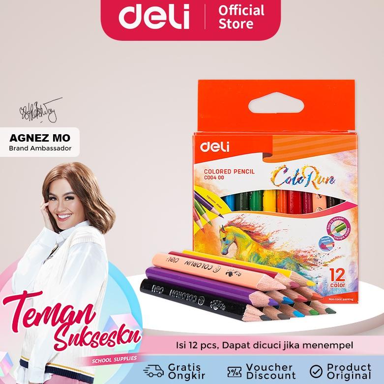 

33 Deli Pensil Warna Mini 120 mm 12 Warna EC00400 33