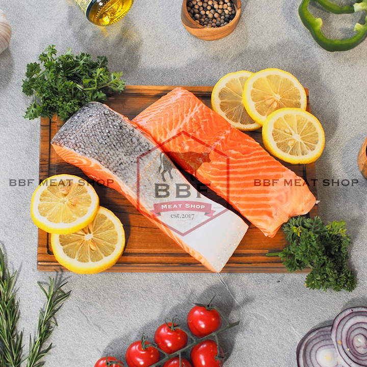 

IKAN SALMON NORWEGIAN FILLET BEKU FROZEN PREMIUM BEST QUALITY HALAL