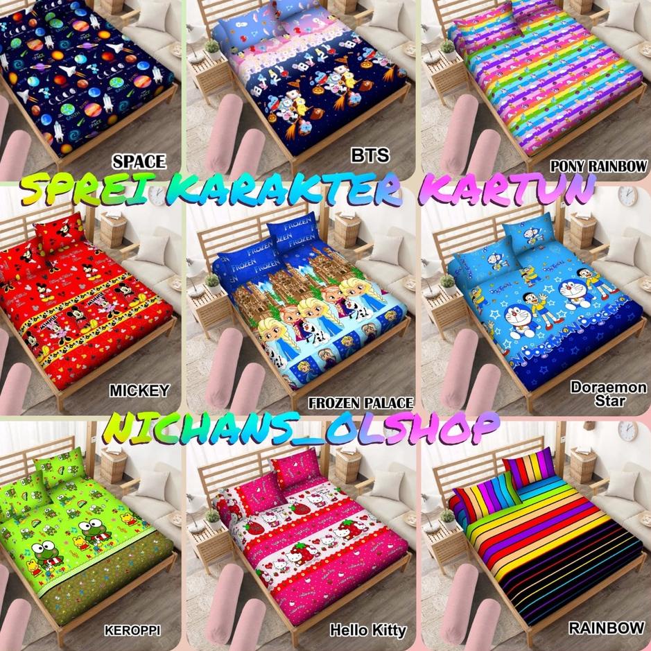 Terheboh SPREI ANAK MOTIF KARAKTER SIZE 120X200 , 180X200/ SPREI SPONGEBOB UKURAN 180 x 200 / SPREI 