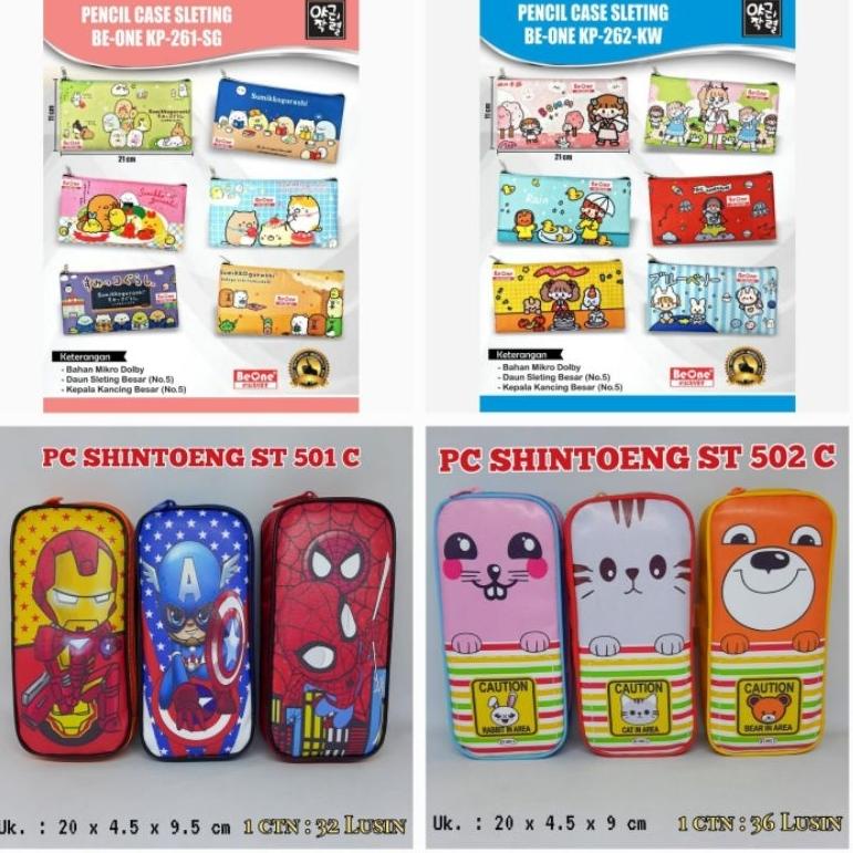 

[8WT] Tempat Pensil Kotak Pensil Shin Toeng SuperHero 502 c 501C 504C 513C kp 262 261 animal doll rrkkp