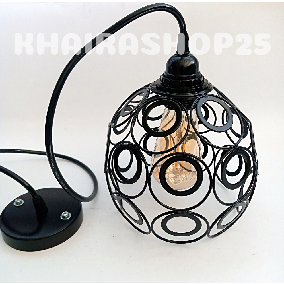 Set Lampu hias gantung minimalis model terbaru ruang tamu cafe + bohlam tinggal pasang