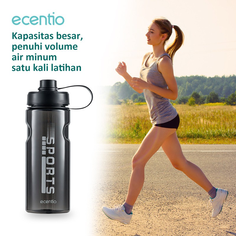 ecentio 1300ML botol minum sports bottle portable plastic outdoor camping picnic/Sporty Dan Trendy Space Cup