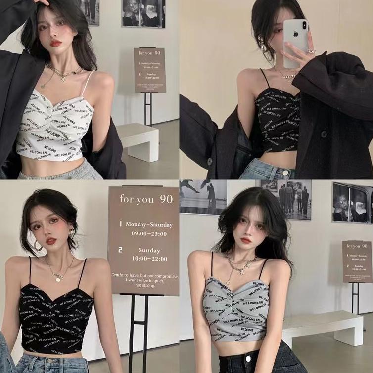 [DISKON ] Tanktop Women's YS6130 Crop Top Crop Top Korean Style - YOSINOGAWA