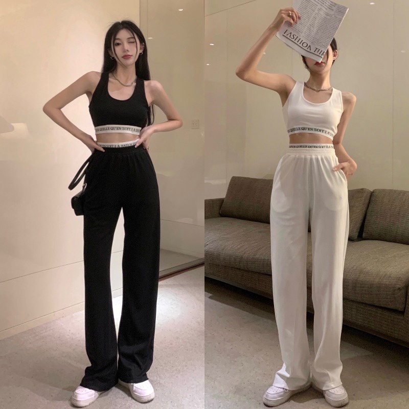 ☋┅celana wanita import black sleeveless off-shoulder sports small camisole women s summer short sweet hot girl pure desire inner wear pants wanita celana highwaist