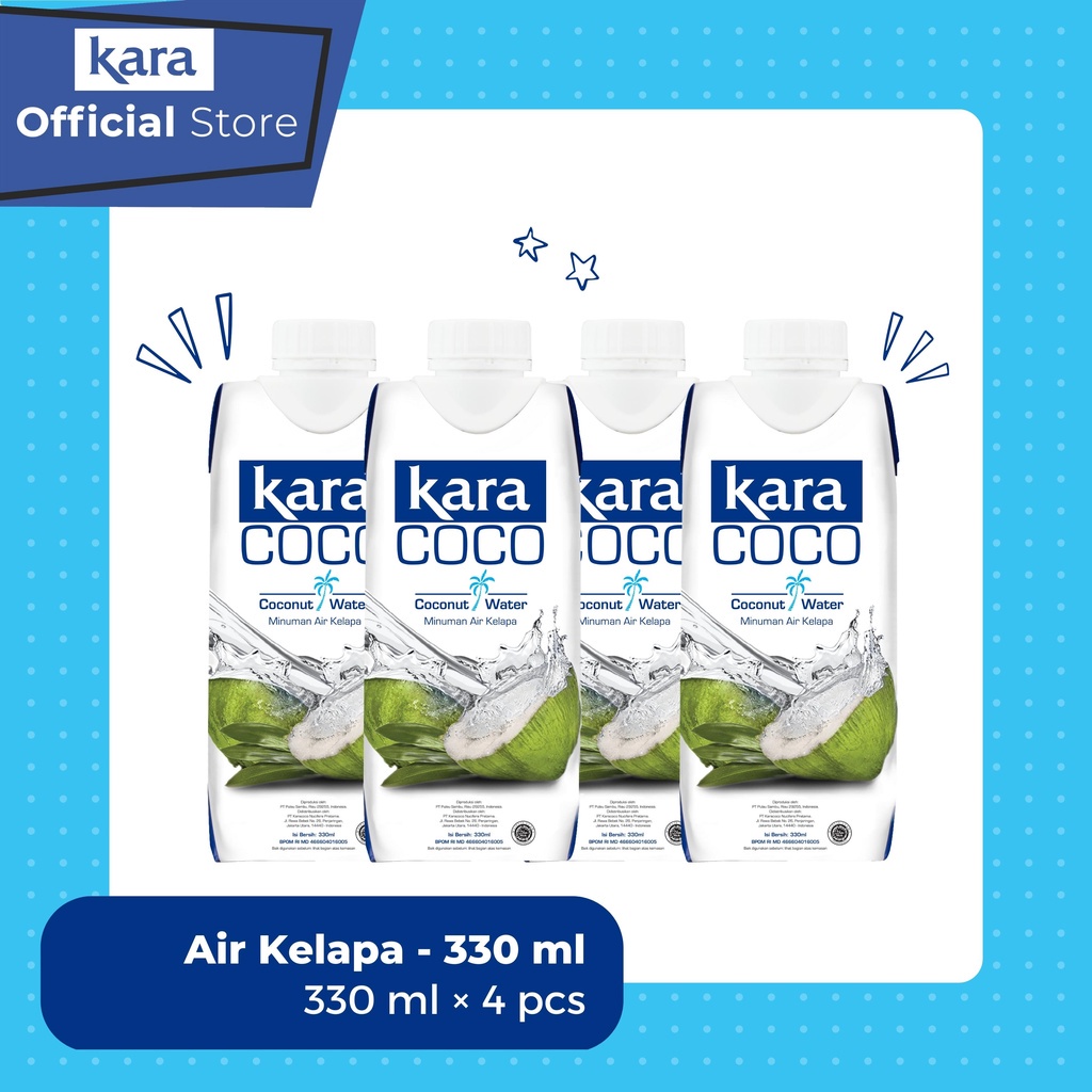 

KARA Coco Air Kelapa Asli (Pure Coconut Water) 330 ml - 4pcs