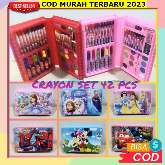 

Krayon Anak Set Mewarnai Umur 3 4 5 6 7 Th Warna Cerah Murah Crayon Tk Sd Pastel Paud Anti Kotor Terbaru 2023 Cod Set Koper Pensil Warna Perempuan Laki Laki Ajaib Pengasah Bentuk Segitiga Seni Lukis Alat Menggambar Usia Colouring Art Set / Crayon Mewarna