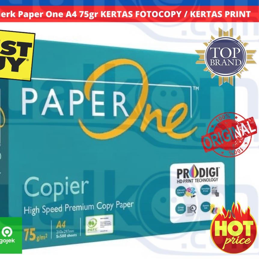 

Termurah ✔️⭐ Kertas Merk Paper One A4 75gr / KERTAS FOTOCOPY / KERTAS PRINT / 75 A4
