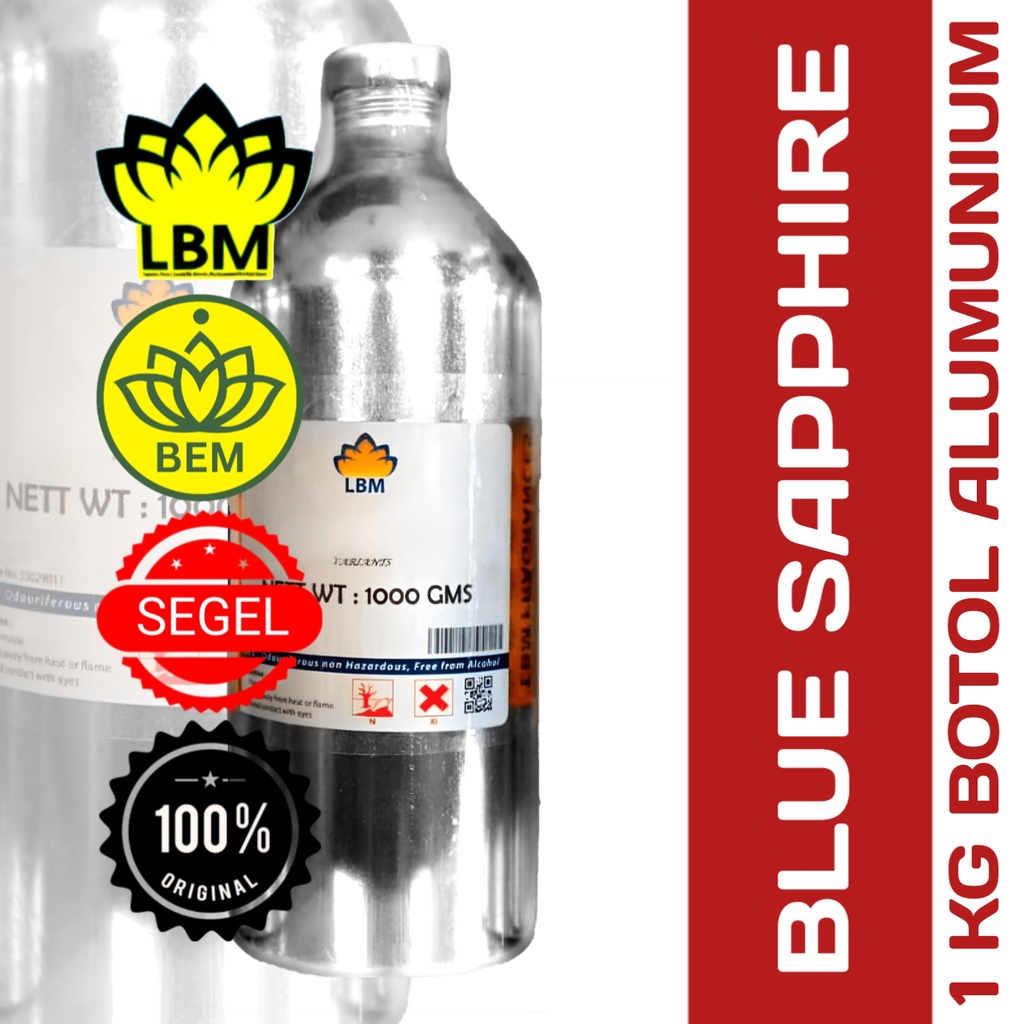 BLUE SAPPHIRE Bibit Parfum by LBM isi 1000Gms Segel Alumunium