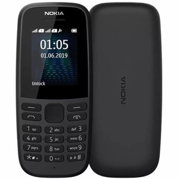 【MEGA SALE】 Nokia murah Nokia 105 Dual Sim Nokia senter Nokia jadul Mobile phone hp warna hitam mera