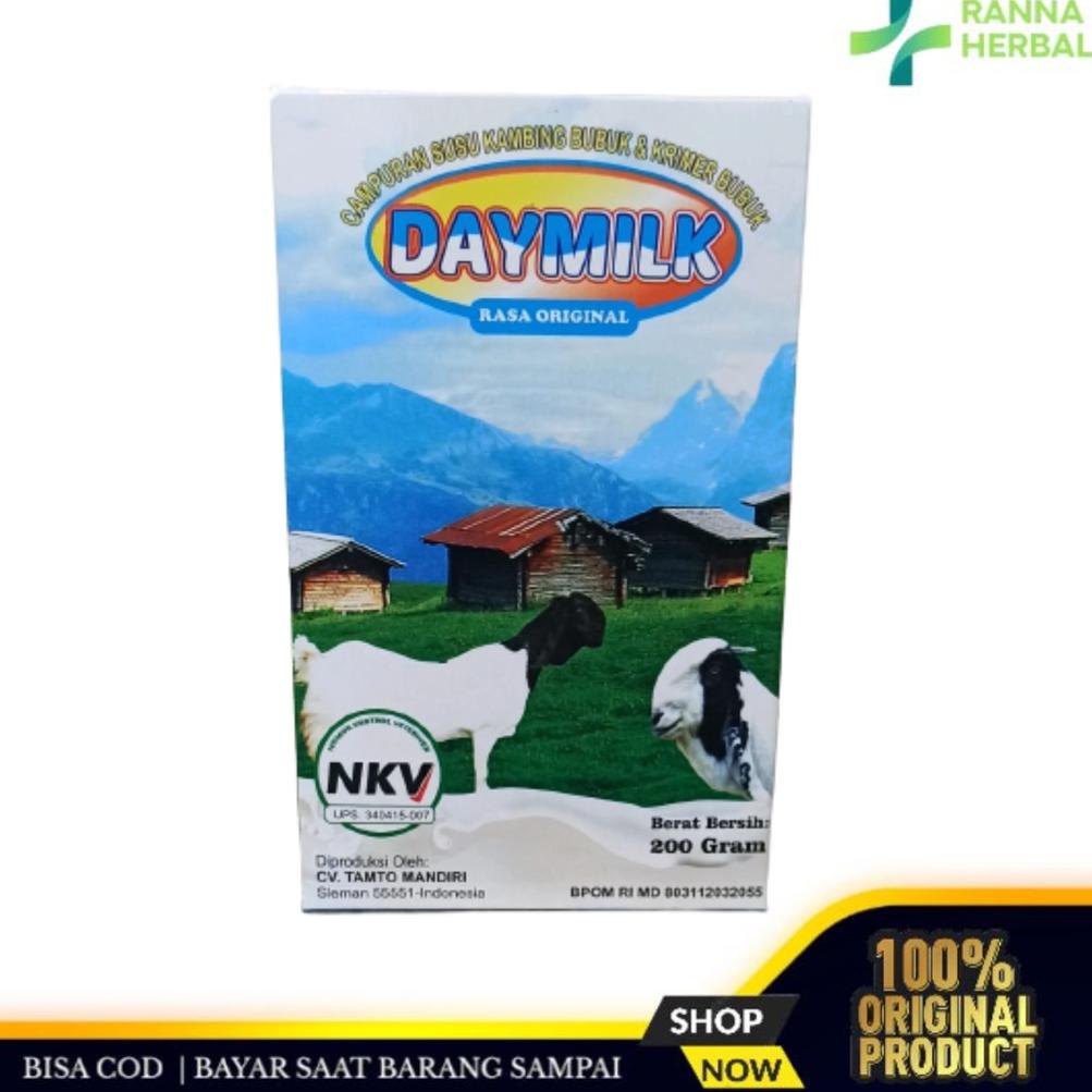 

ORIGINAL% Susu Kambing Daymilk | Susu Daymilk Kambing Bubuk & Krimer Bubuk Rasa Original Day Milk 200gr