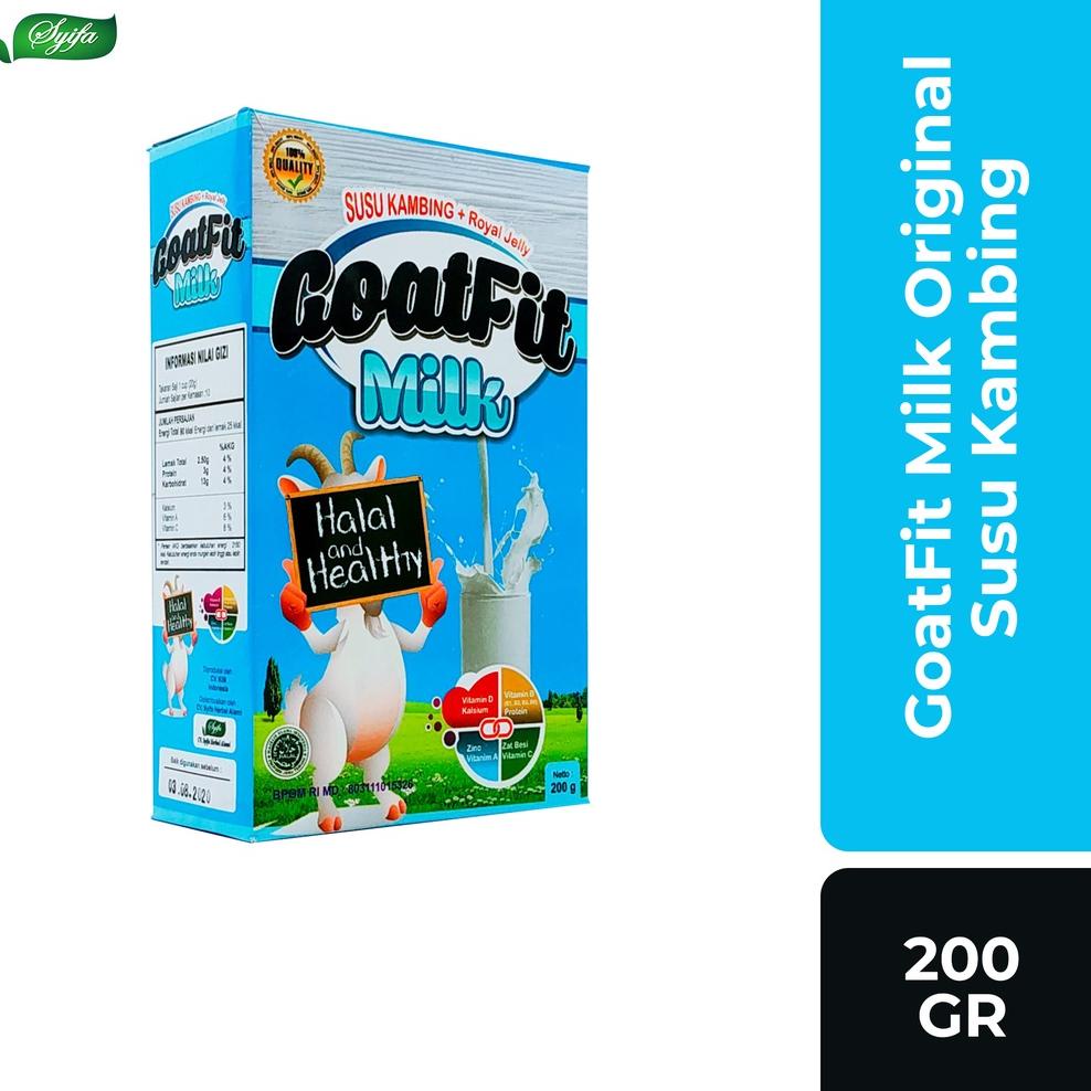 

Ready Stok Susu Kambing Etawa Goat Fit Goatfit Varian Plus Royal Jelly Sachet dan 200GR Susu Pengemuk
