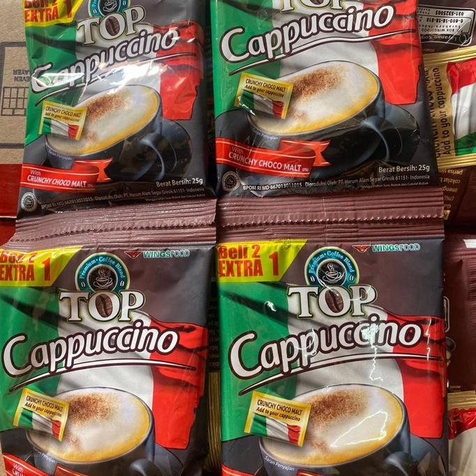 

✔✔SALE✔✔ [1 RENCENG 15 SACHET] Top Kopi CAPPUCCINO Coffee Instant Bubuk 25 gr Cappucino 25gr Capuccino Capucino Coffee Powder Instan Renteng Bungkus