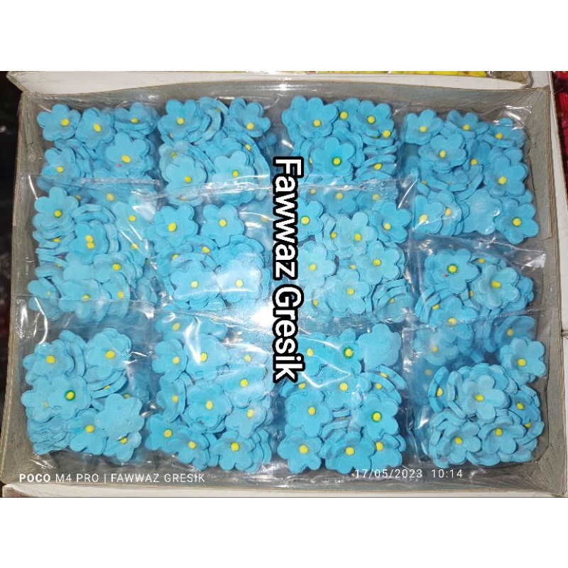 HIASAN Kue Gumpaste BUNGA isi 20pcs / KUE CAKE ICING DAISY PRIMROSE D MINI Flower GUM PASTA Confetti 20 pcs