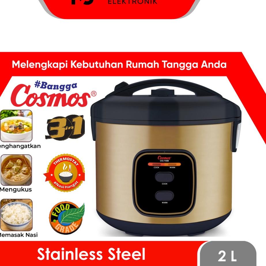 Termurah COSMOS RICE COOKER / MAGIC COM CRJ9308 / CRJ-9308 / CRJ 9308 (2 LITER) GARANSI RESMI