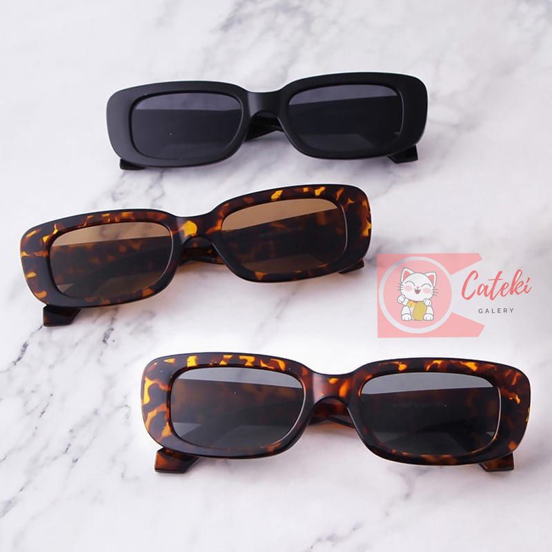 [CTK] PROMO Aksesoris Kacamata Fashion Pria/Wanita Sunglasses Korean INS Fashion SUNGLASSES TRENDY ANTI UV RADIATION / KACAMATA FRAME PERSEGI RETRO VINTAGE RINGAN