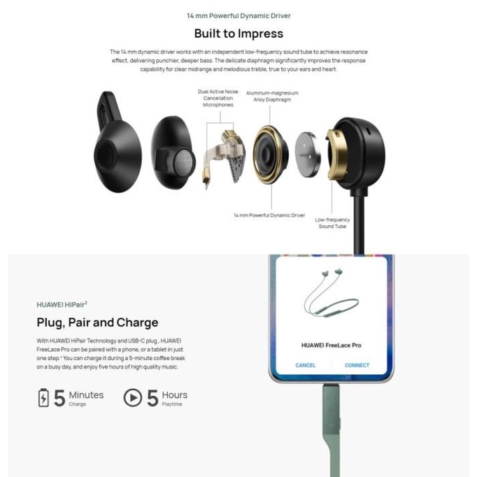 PROMO FreeLace Pro Bluetooth Headset ANC Wireless Earphone Dual Mic No Box