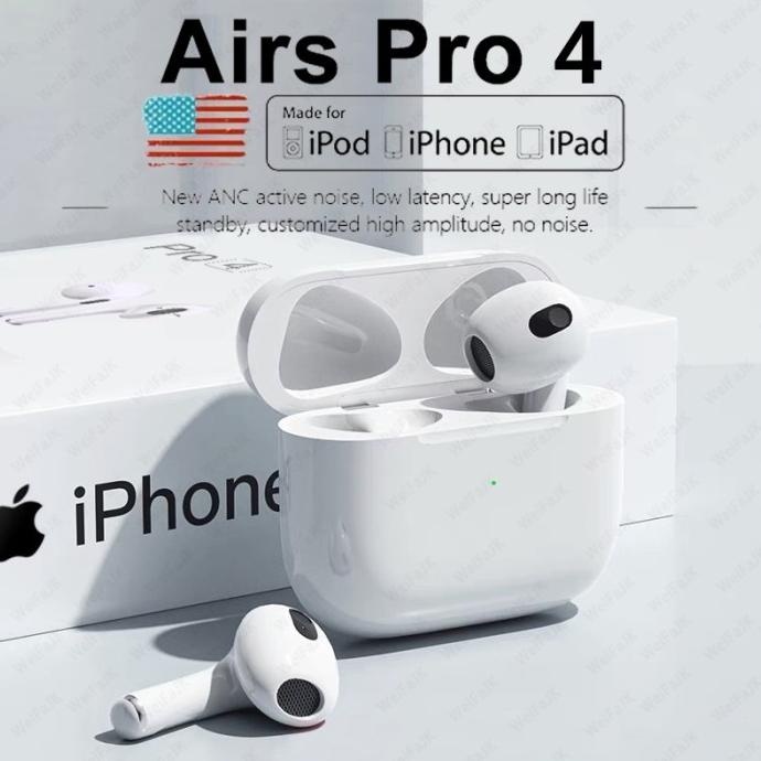 Terbaru Original Airpods Pro 4 Tws Earphone Bluetooth 5.0