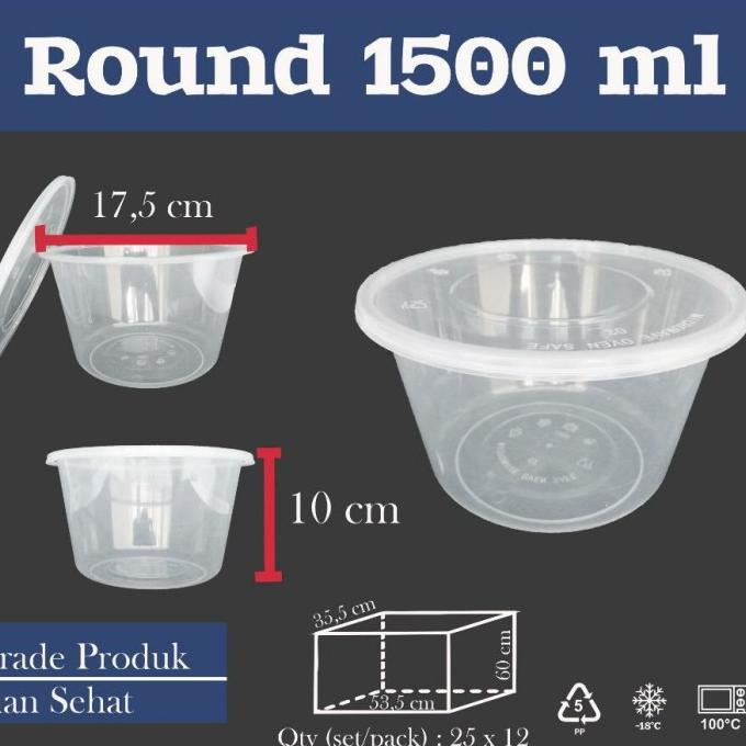 yang dicari] Mangkuk bowl thinwall bulat 1500 ml