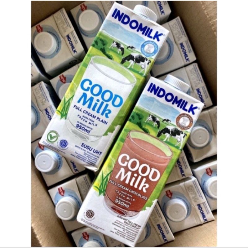 

Indomilk Good Milk 950ml / Indomilk Susu UHT Fullcream / Coklat 950 gram