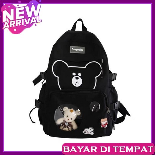 Tas Ransel Wanita Sekolah Korean Style Back Pack Rensell Tass Terbaru 2023 Kekinian Viral Perempuan 
