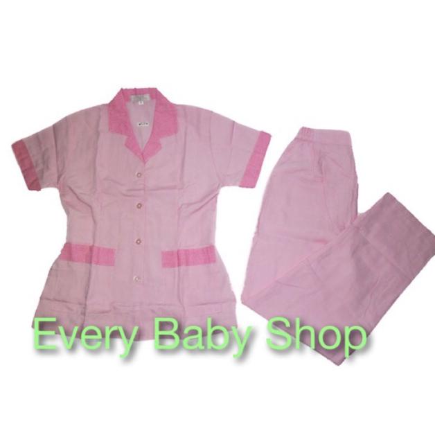 SANDRINA CP Seragam Baju Suster Nanny Standard Celana Panjang - Baju Setelan Baby Sitter Full Warna 