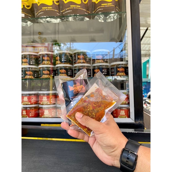 

sambal baby cumi mercon saset