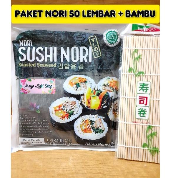 

[VIRAL !] Nori Sushi 50 lembar Halal Rumput Laut non msg lembar sakao nori dried seaweed kimbap [KODE 78]