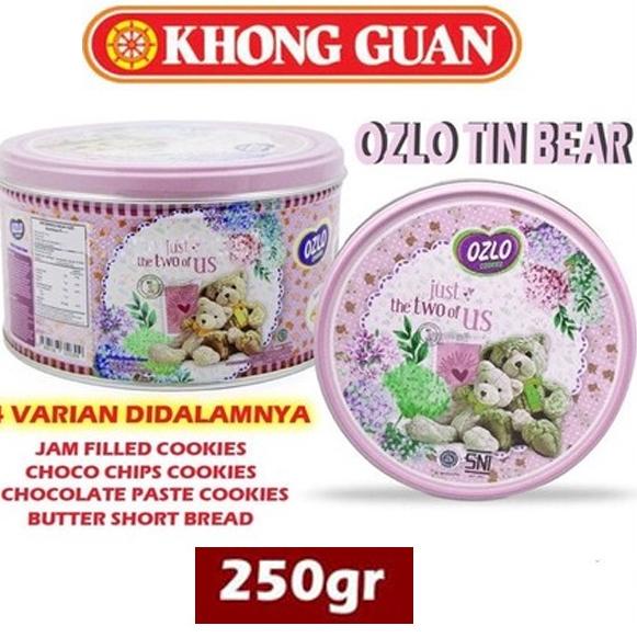 

[DISKON !!!] Khong Guan Ozlo Kaleng Beruang Pink 250g 250 gram biskuit [KODE 131]