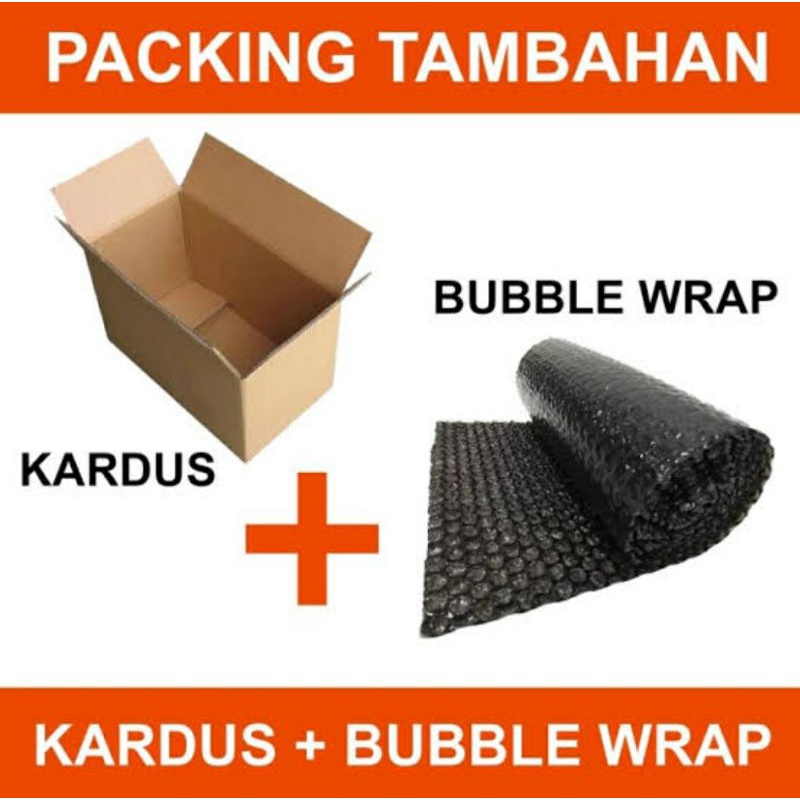 

Packing Tambahan Bubble Wrap dan Dus Pengaman Pengiriman Ekstra Pack Security