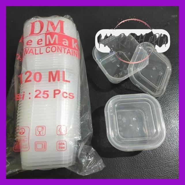 Thinwall Dm 120 Ml Square Mini - ( 120Ml Sq Mini ) - Isi 25 Set Murah Banget 