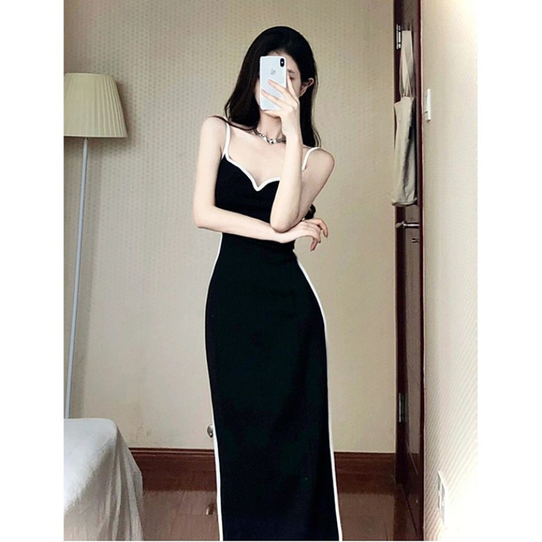 dress floral korea 2023Rok Suspender Wanita Dewasa, Rok Pinggul Musim Panas Wanita Seksi Ketat Pingg