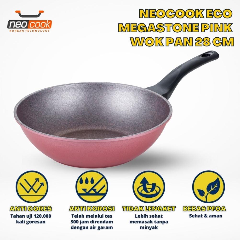 Neocook Wok Pan Pink 28Cm