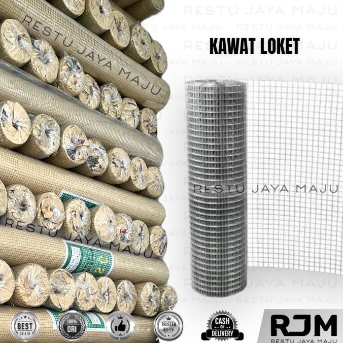+%+%+%] Kawat Loket Ram 1/4 1/2 3/4inch 90cm 10m Ayakan Kandang Galvanis