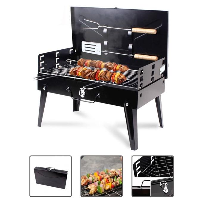 :=:=:=:=] Panggangan Arang Lipat / Alat Pemanggang Panggang BBQ Sate Sosis Bakar