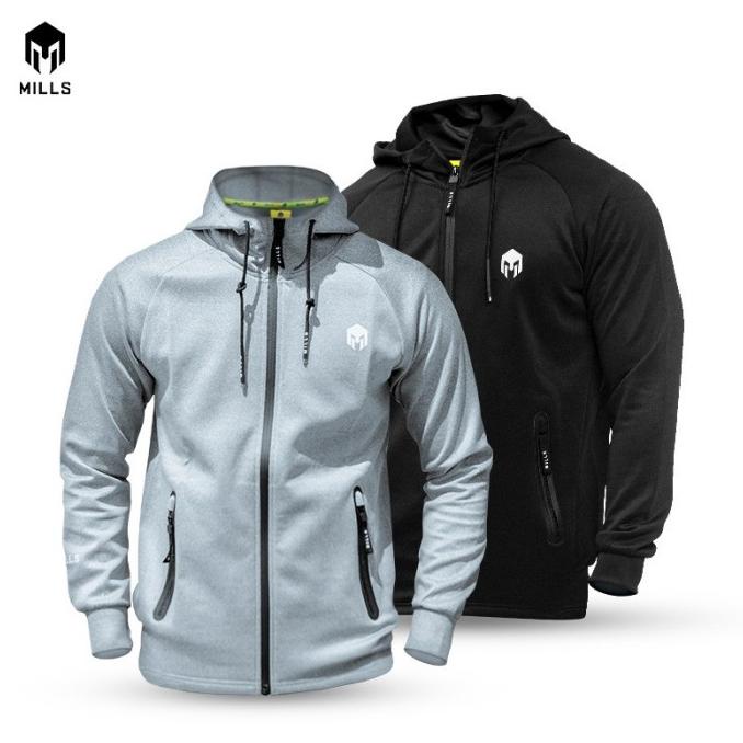 HOT SALE MILLS JAKET SONIC JAKET MOTOR JAKET SPORT JAKET HOODIE 8002 BLACK/GREY