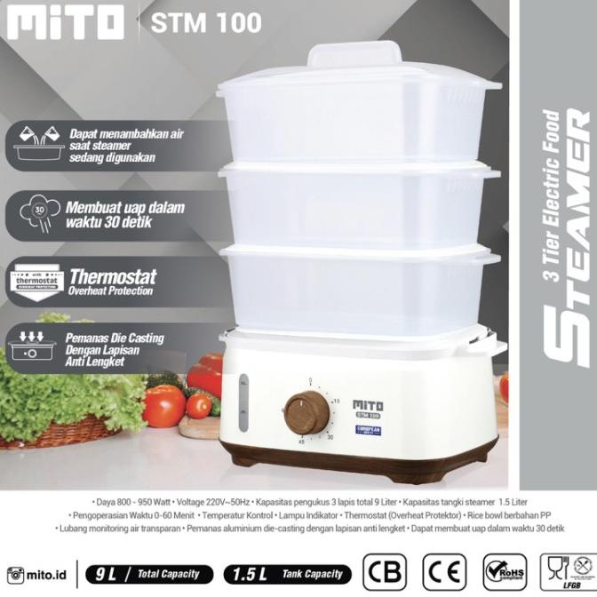 MITO ELECTRIC FOOD STEAMER STM 100
