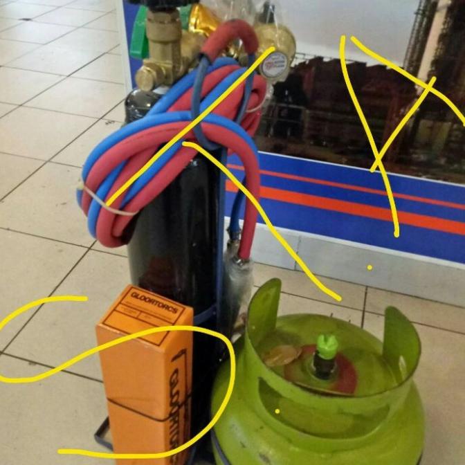 Paket Alat Las AC tabung LPG 3 kg