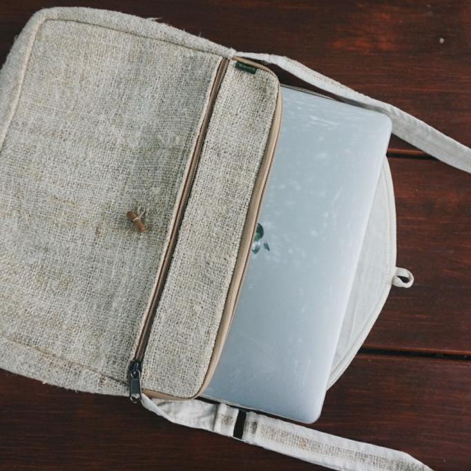 SALE Tas Laptop Selempang - Hemp Laptop Bag Termurah