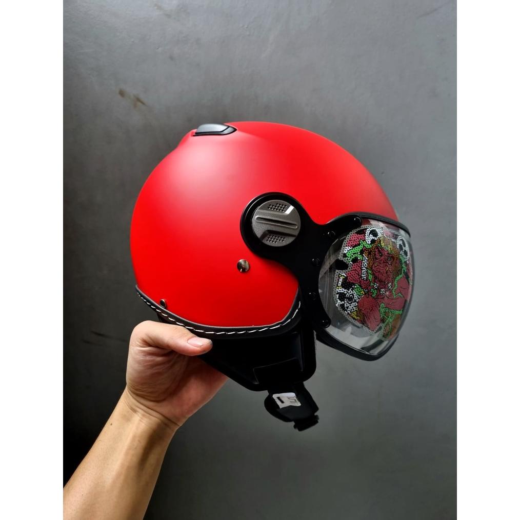 Zeus Zs 210K Matt Dred Doff Retro Single Visor