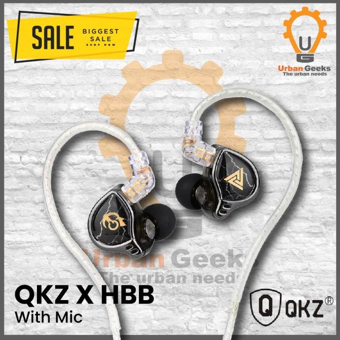QKZ X HBB Titanium Coated Diaphragm Driver HiFi Earphones With Mic