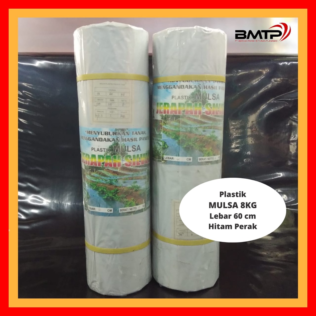 Plastik Mulsa / Plastik Pertanian Hitam Perak 1 roll lebar 60 cm 8 kg