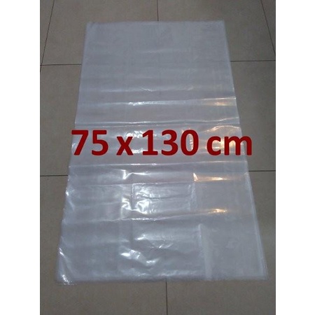 Kantong Plastik Bening Besar 75x130 cm PE Tebal - Kantong Sampah 75 x