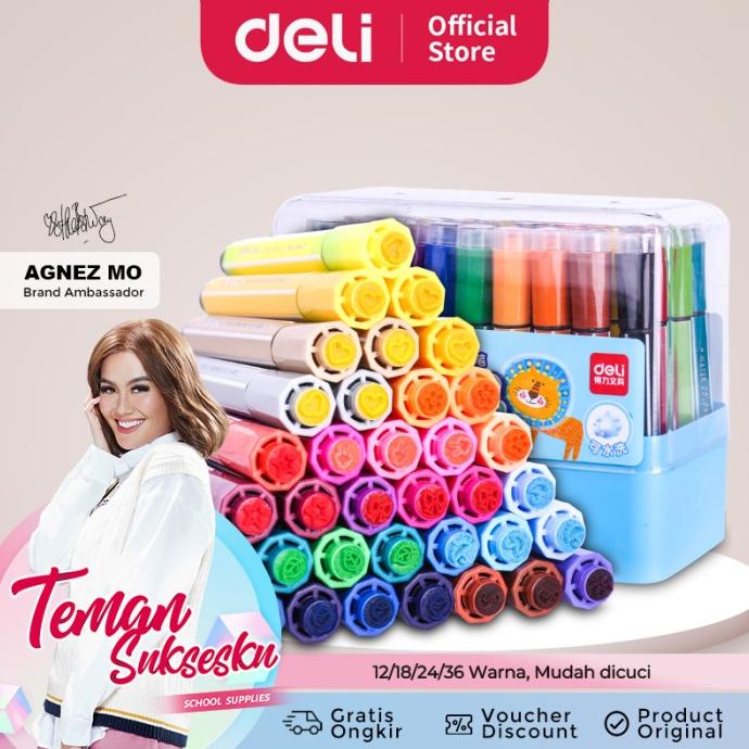 

Deli 70655 felt pen with stamp 36 colors