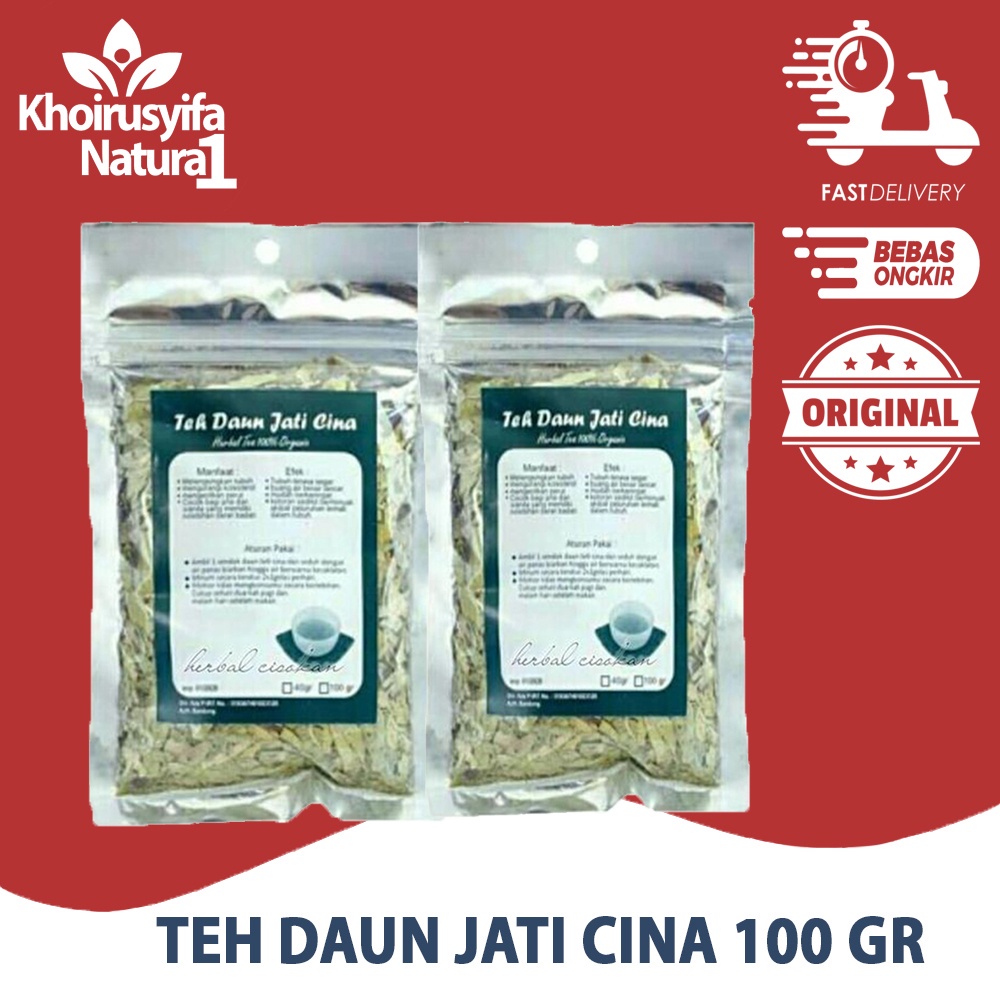 TEH DAUN JATI CINA 100 GRAM/ TEH DAUN JATI CINA HERBAL/TEH PELANGSING/OBAT DIET