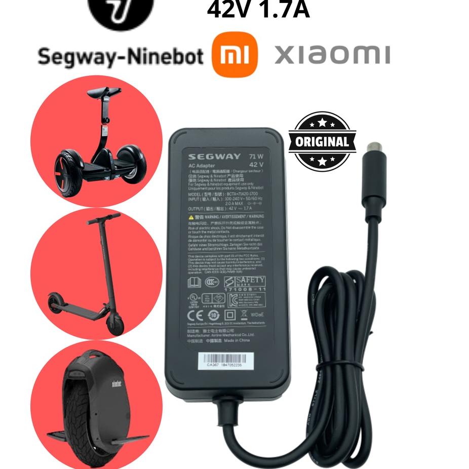 HARGA GROSIR SEGWAY NINEBOT CHARGER 42V 1.7A ORIGINAL MIJIA XIAOMI GRAB WHEELS SCOOTER SKUTER LISTRI