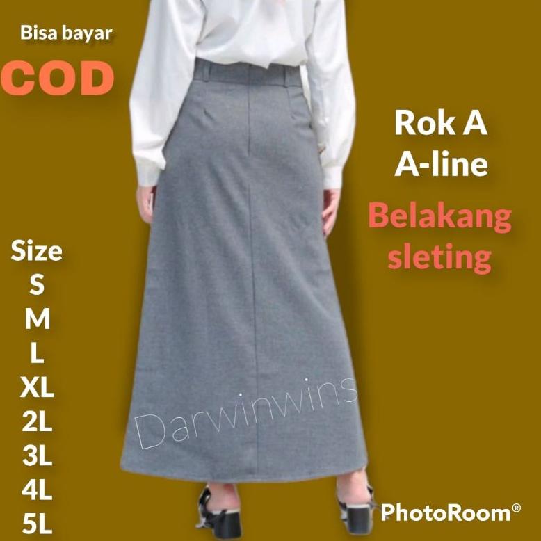 (COD) (Rok A ferary) Rok model A Rok kerja wanita model a line Rok kantoran ROK A ROK FORMAL ROK KER